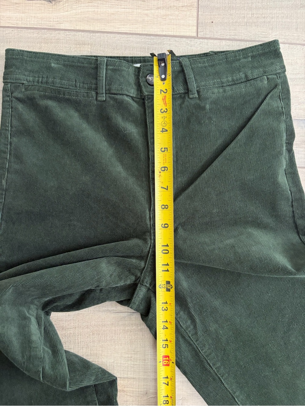 Everlane The Relaxed Wide Leg Corduroy Casual Pants Dark Green 8 - Picture 9 of 10